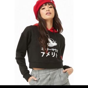 Disney X Forever 21 Mad Mickey Hoodie Sz L